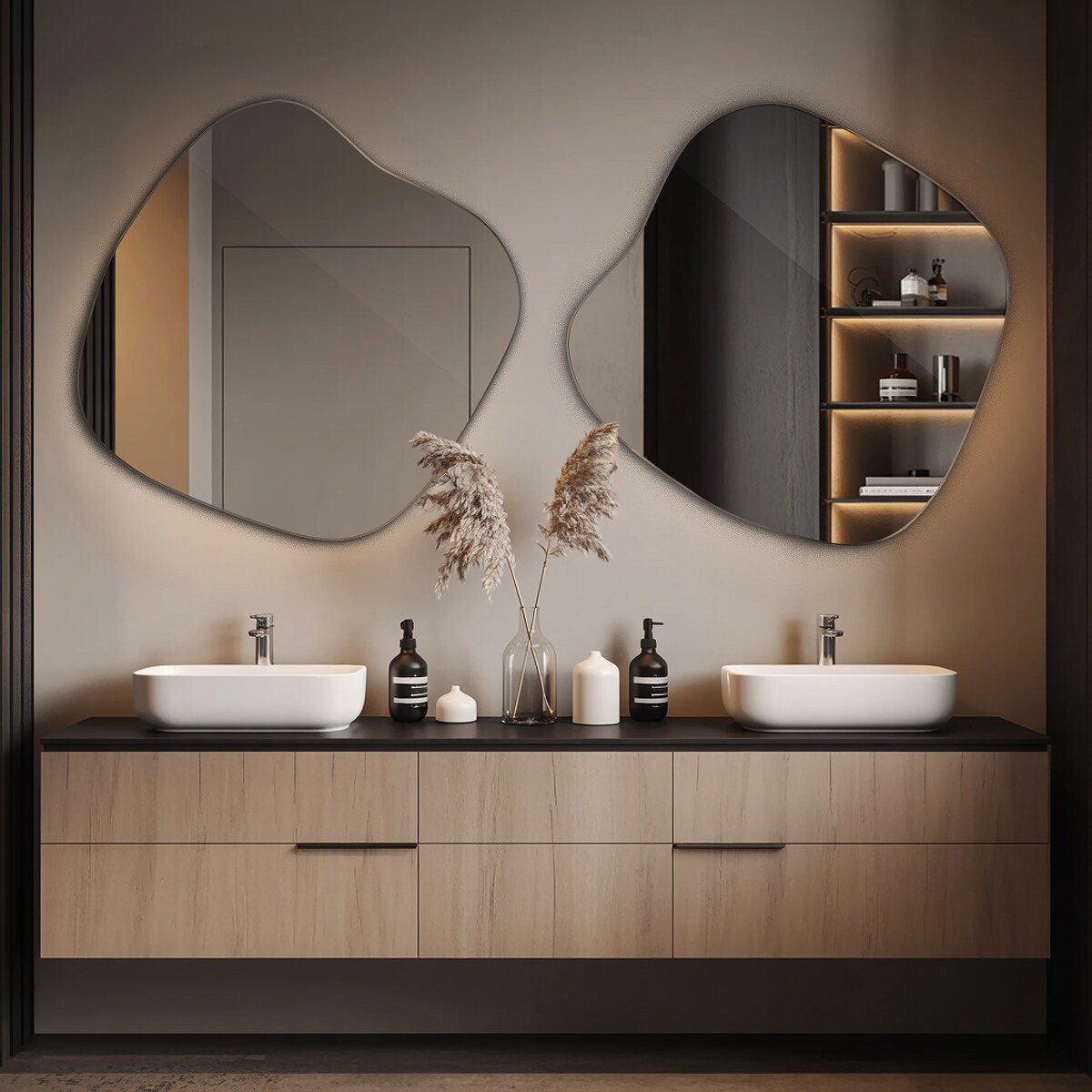 Lustro Nieregularne Plama 77x76,6 cm