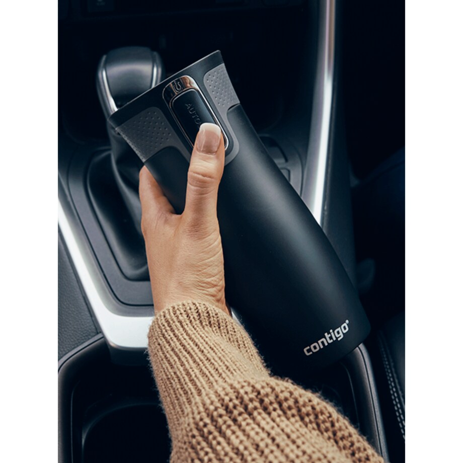 Kubek termiczny Contigo West Loop 2.0 470 ml - Glamour Kwiaty - czarny