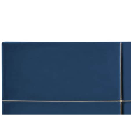 Łóżko welurowe z pojemnikiem 180 x 200 cm niebieskie VERNOYES