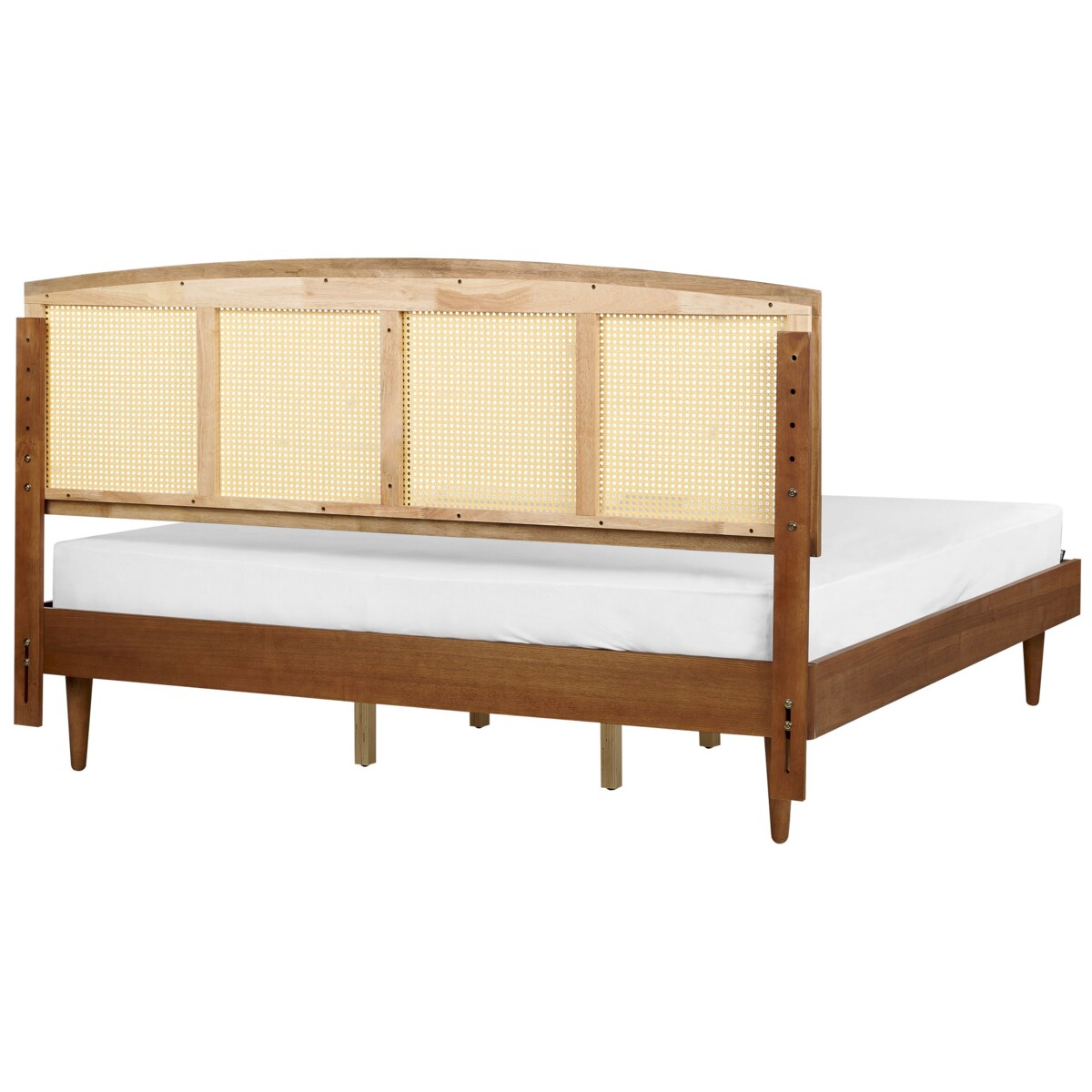Łóżko Rattan VARZY 180 x 200 cm Brązowy