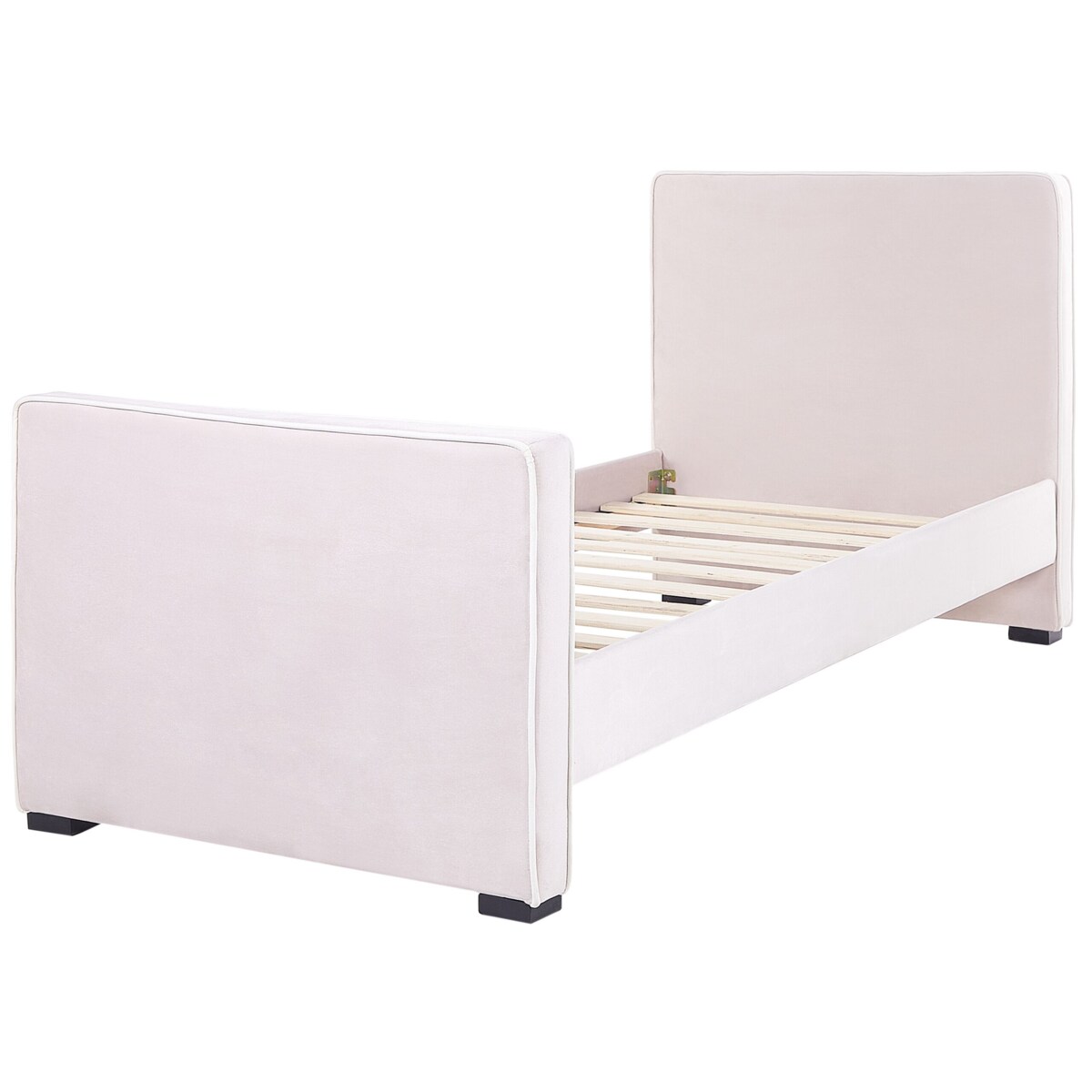 Łóżko welurowe 90 x 200 cm różowe TEENIE