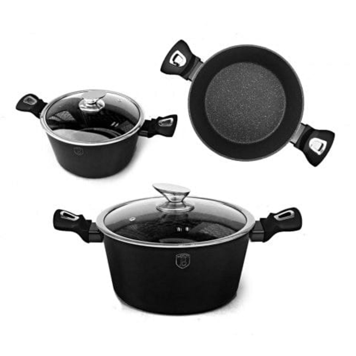 Zestaw 15 elementów garnki, patelnie i akcesoria Berlinger Haus BH-1474 Thermoguard