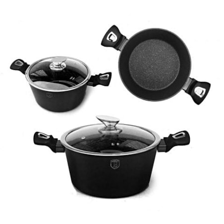 Zestaw 15 elementów garnki, patelnie i akcesoria Berlinger Haus BH-1474 Thermoguard