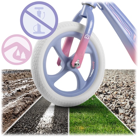 Rowerek biegowy dla dzieci magnesium Ricokids różowo-fioletowy Funnu 760502