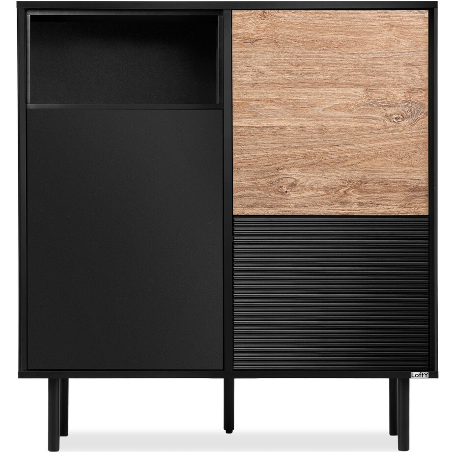 KONSIMO LOFTY Komoda w stylu loft na czarnych nogach