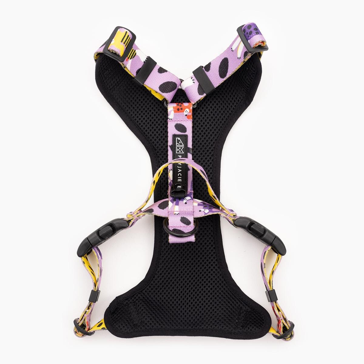 Szelki bezuciskowe dla psa lub kota "Pieski floreski" - Szerokość taśmy: 15mm, Rozmiar: XXS