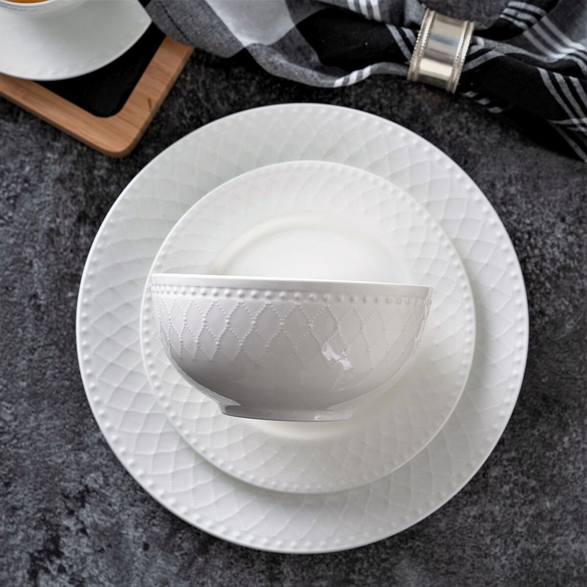 VILLA ITALIA Miseczka śniadaniowa 16 cm porcelanowa ROMA white