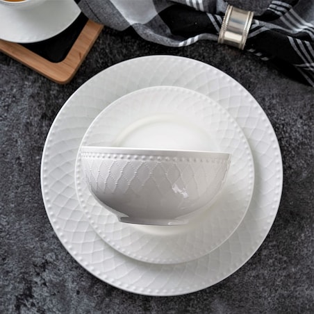 VILLA ITALIA Miseczka śniadaniowa 16 cm porcelanowa ROMA white