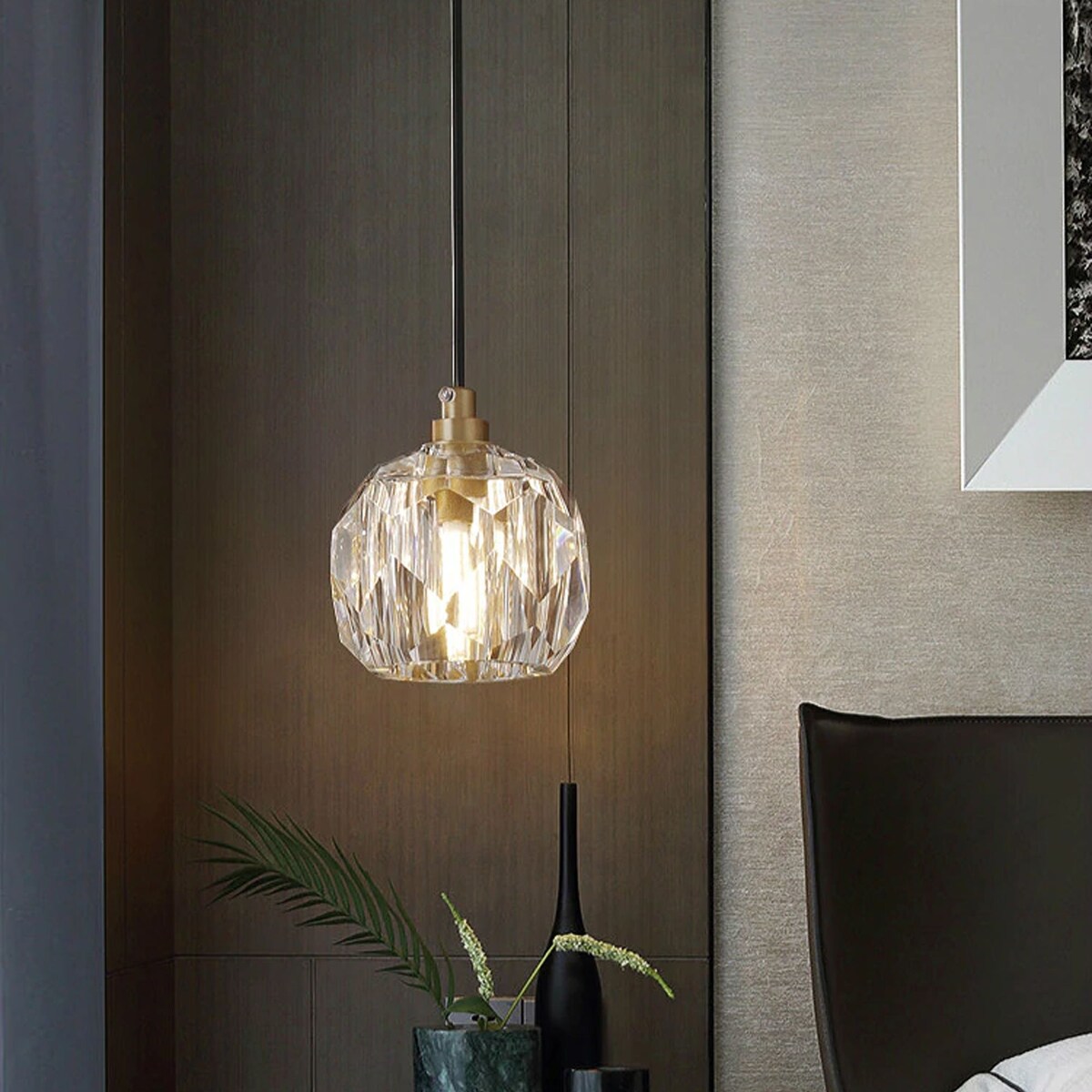 Lampa sufitowa pojedyncza kryształowa G9 APP586-1CP