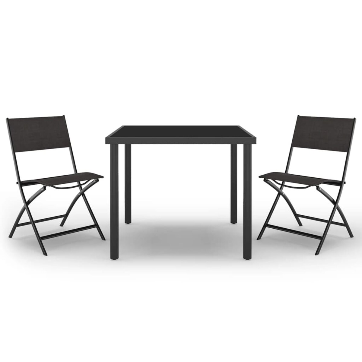 vidaXL 3-częściowy zestaw mebli ogrodowych, stalowy