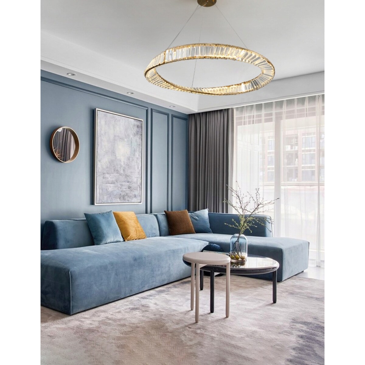 Lampa Sufitowa Kryształowa Glamour Złota Gold