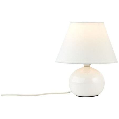 Kulista lampka nocna Primo 61047/05 Brilliant z abażurem biała