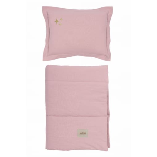 Pościel washed cotton z wypełnieniem Stars pink - M