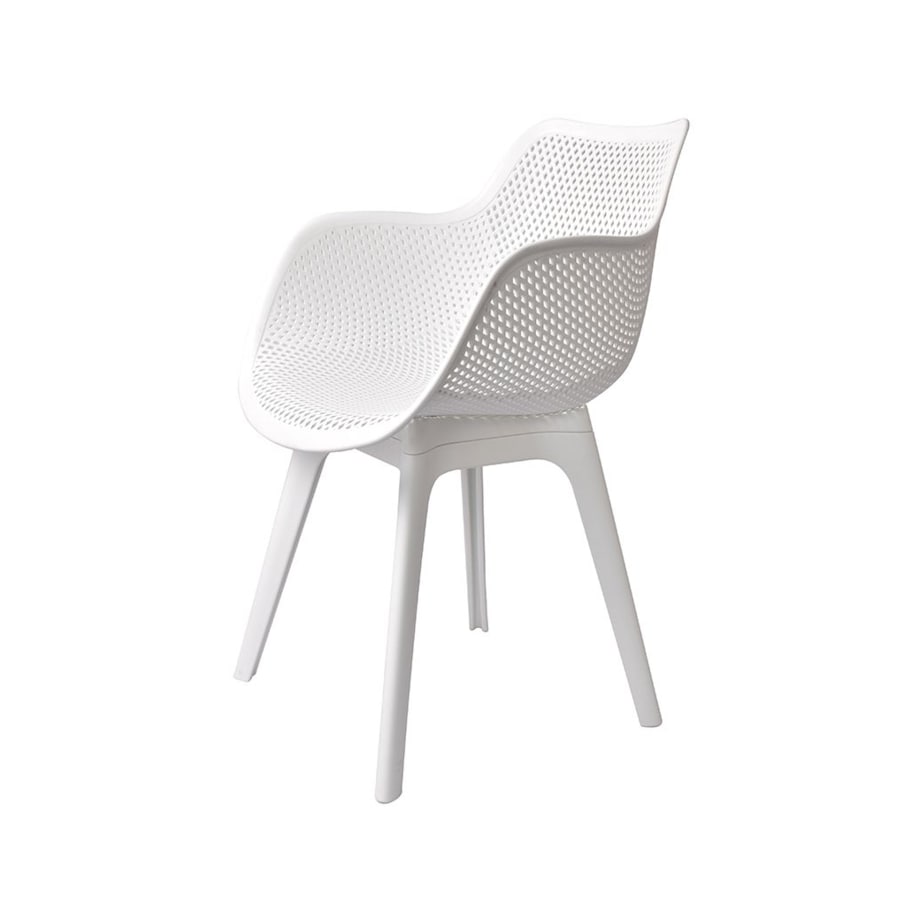 Krzesło ogrodowe LANDI KH010100213 z oparciem białe