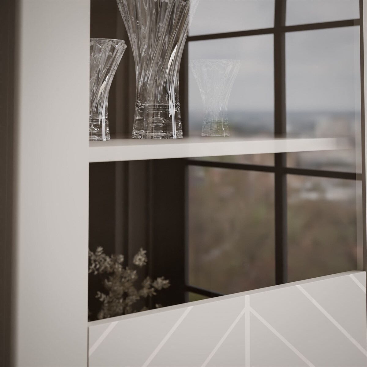 Przeszklona witryna LUMI, kaszmir