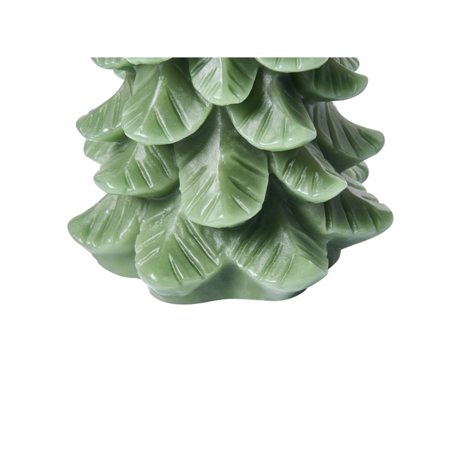 Zestaw 3 świec LED VELOURA Choinka 16 cm Zielony