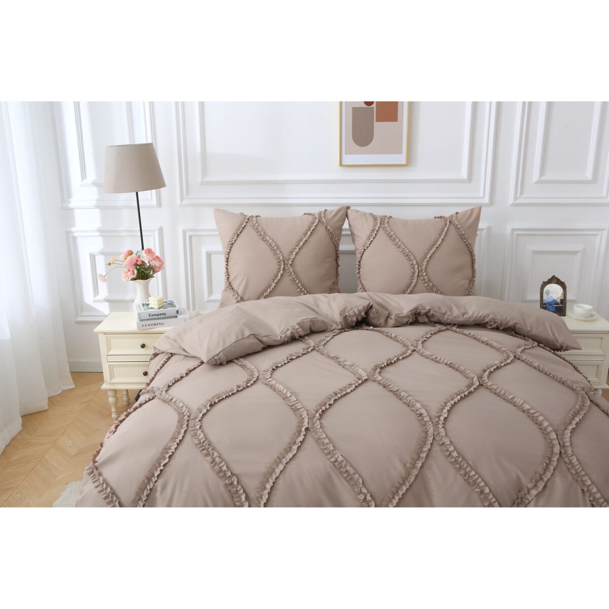 Pościel "royal" 200x220cm mikrofibra beż