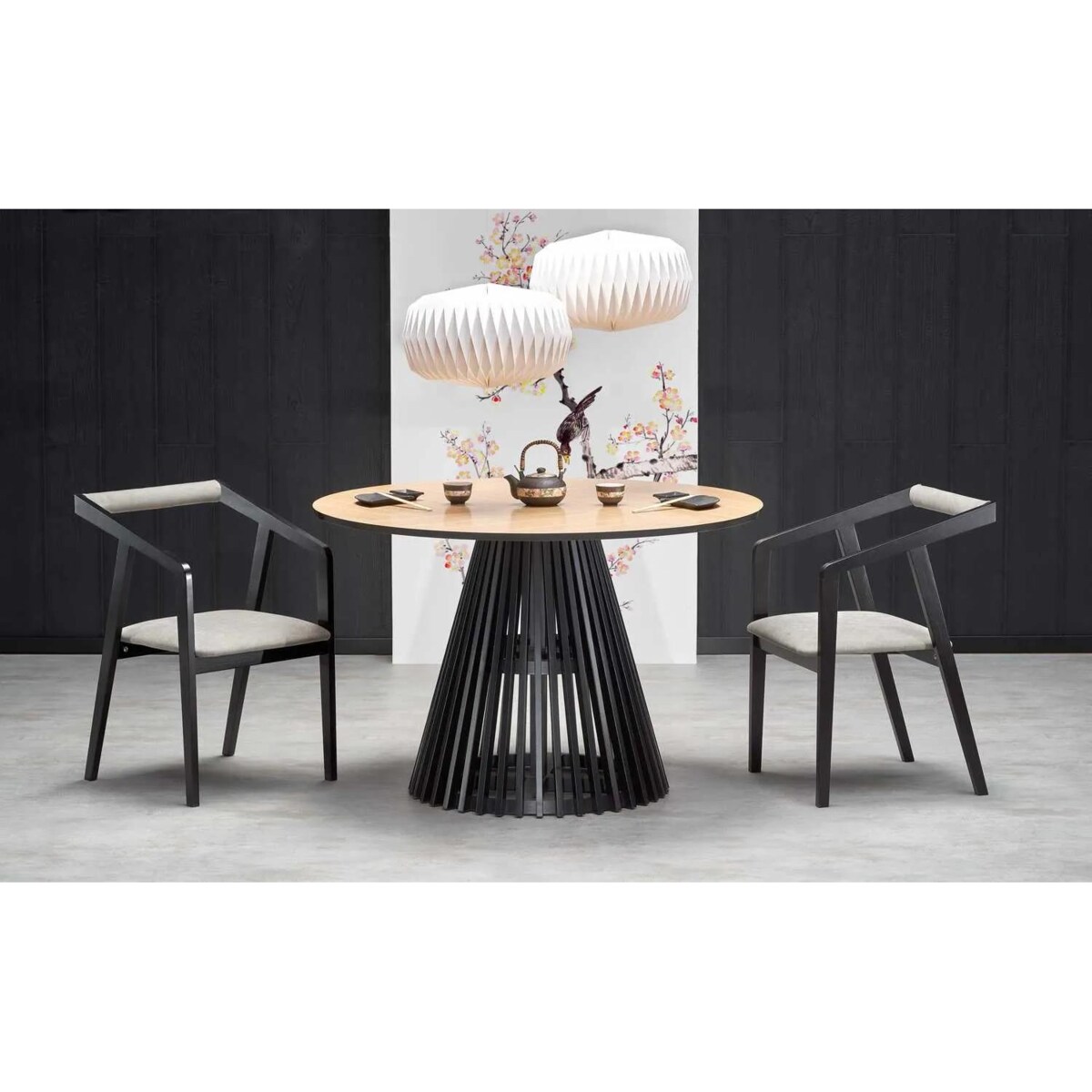 Krzesło AZUL VELVET czarne/szare