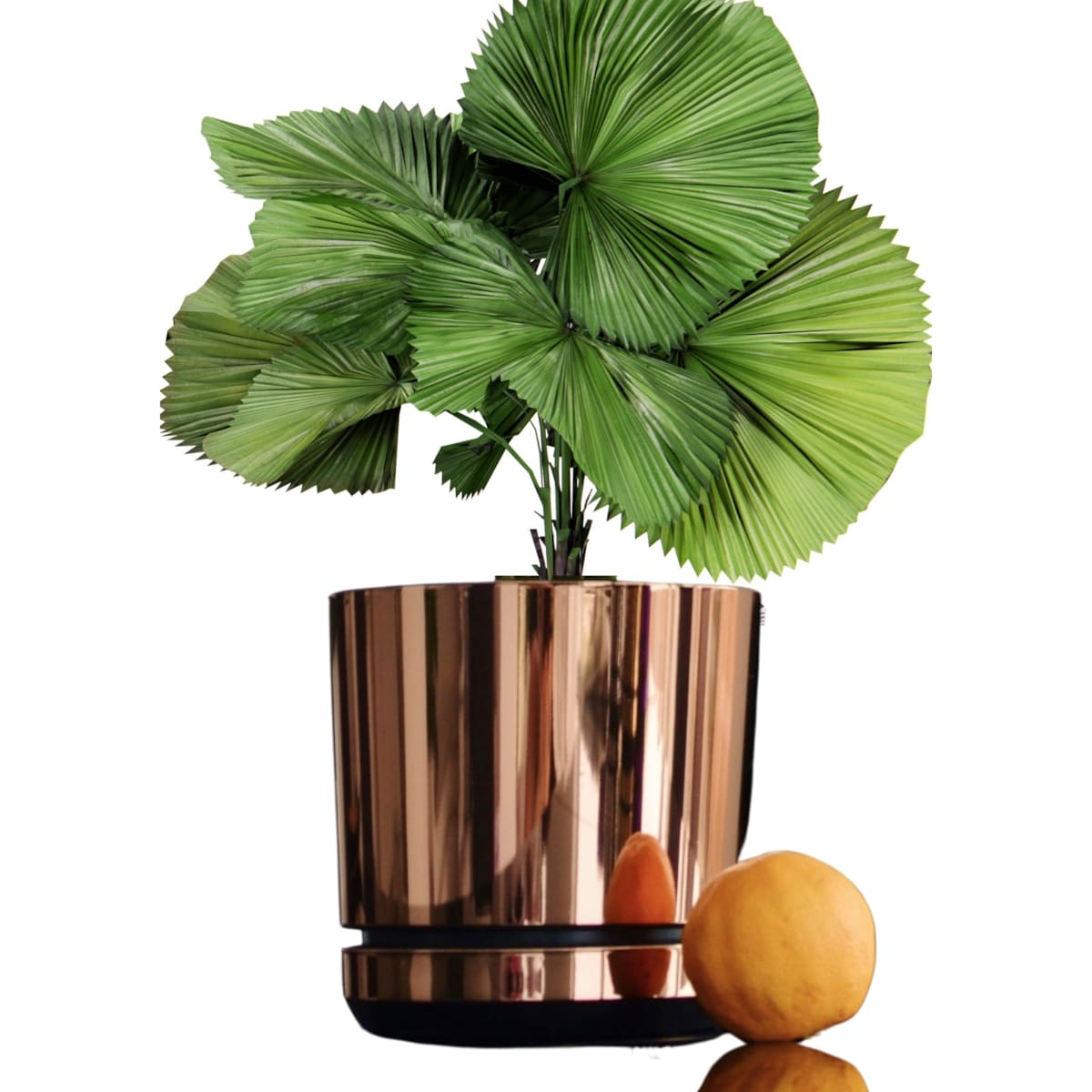 21 cm wzór ŁOSOSIOWY Doniczka z podstawką nowoczesna elegancka różowe złoto glamour wysoki połysk industrialny loft retro