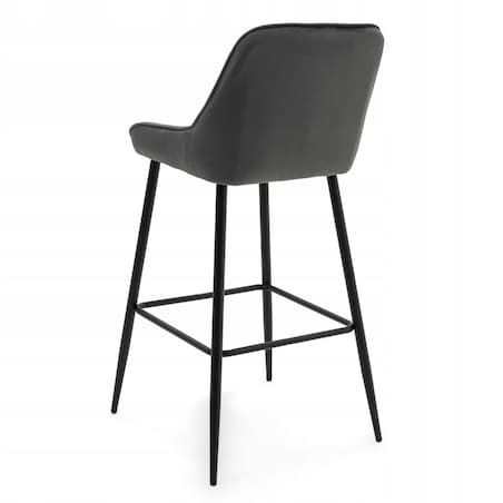 Hoker tapicerowany welurowy do salonu jadalni barowy glamour PASSO