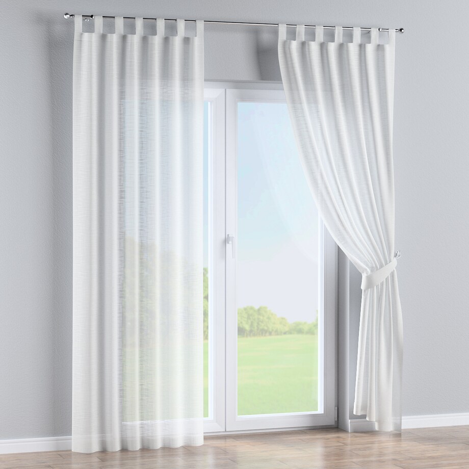 Zasłona na szelkach 1 szt. 130x260 prześwitujący ecru