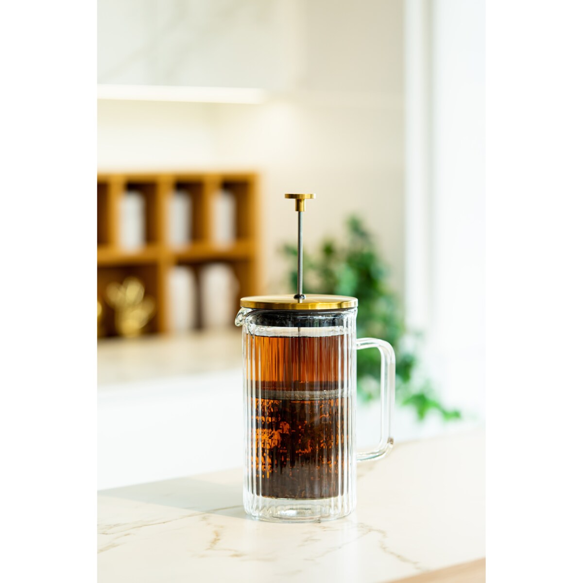 Zaparzacz do kawy i herbaty z podwójną ścianką 1000 ml Tulip złoty mat 0664