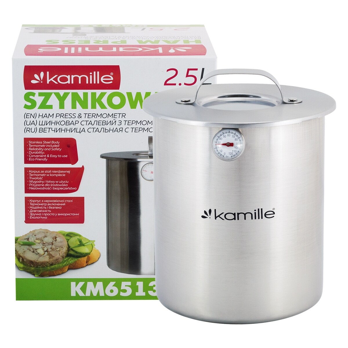 Szynkowar z termometrem 2.5L+ worek KAMILLE