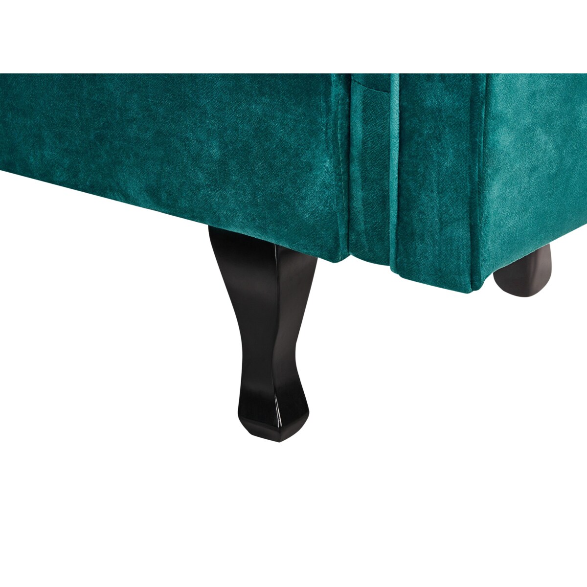 Szezlong welurowy lewostronny zielony LATTES II