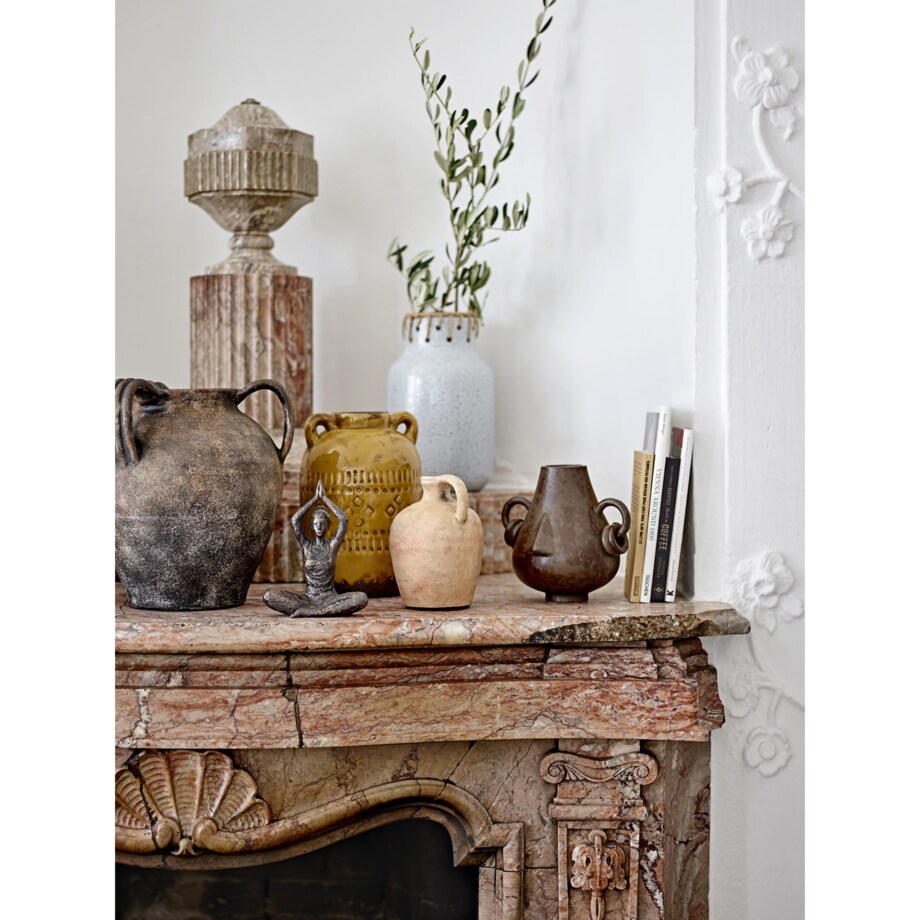 Ceramiczny Wazon Janel Szary Ceramika Kamionka 17 x 28 cm Loft Ozdobny