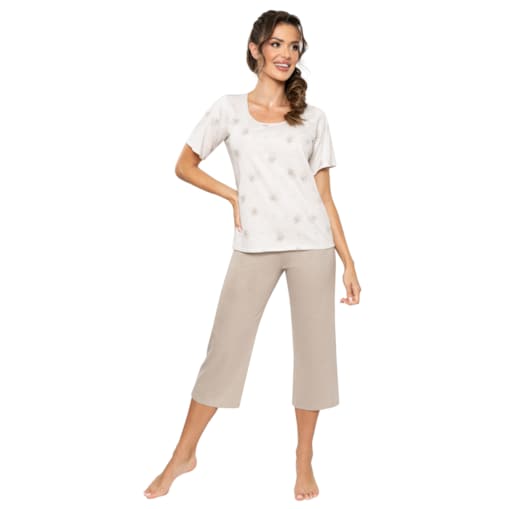 Piżama Sandi 3/4 Beżowy, S