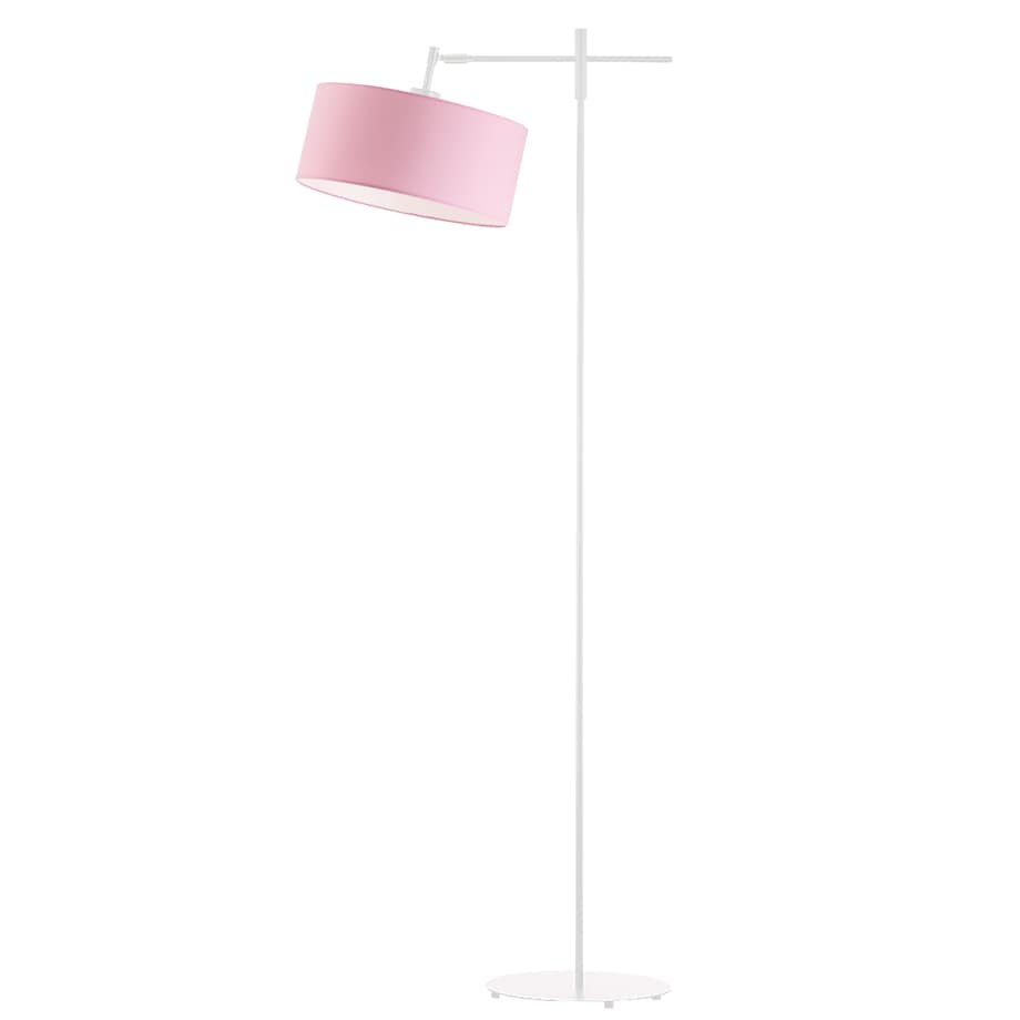 Lampa stojąca podłogowa przegubowa regulowana z abażurem walec 30cm SALIX