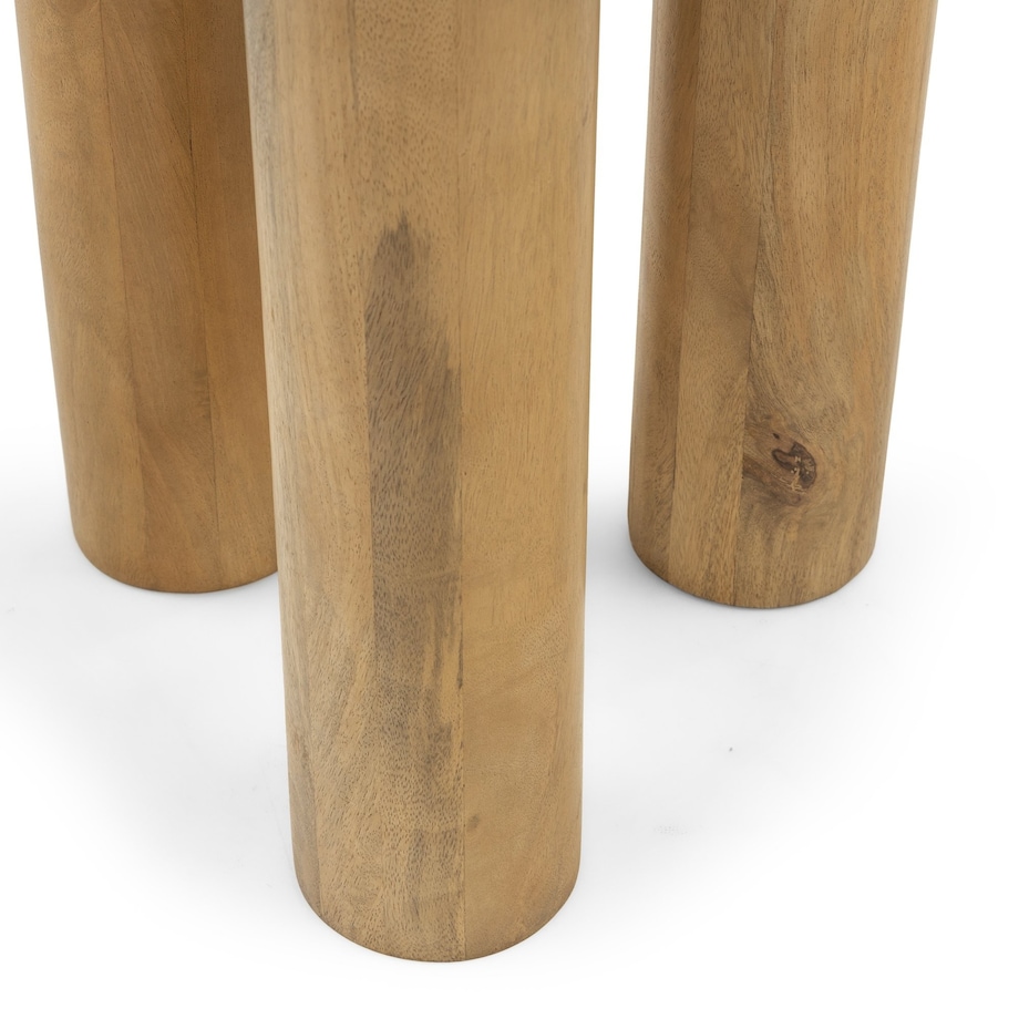 Stolik boczny z drewna mango Ø 50x60 cm GALLO brązowy