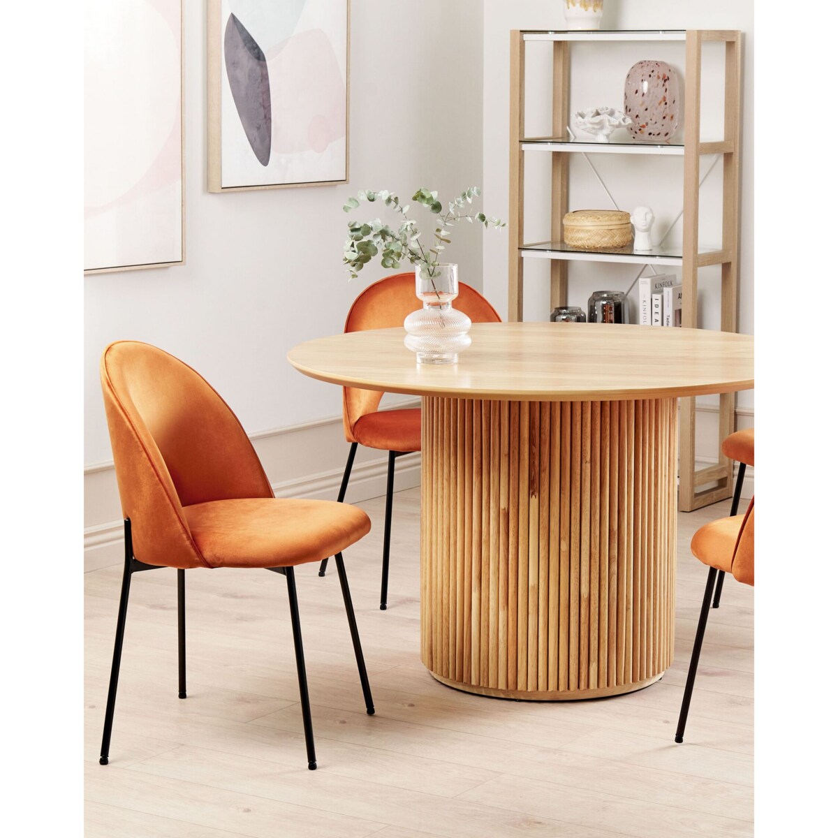 Krzesło do jadalni COVELO Welur Pomarańczowy