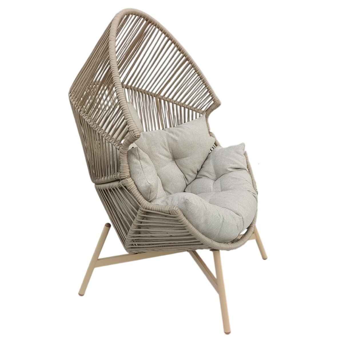 FOTEL OGRODOWY HOLAND KOKON BEŻOWY