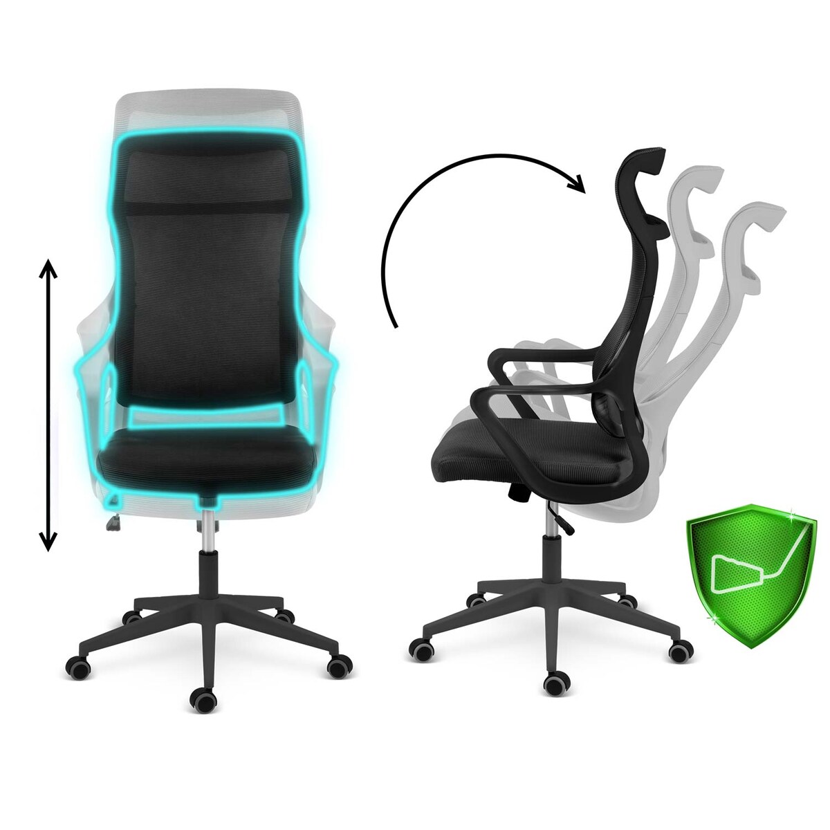 Fotel biurowy obrotowy krzesło Labi mikrosiatka Sofotel