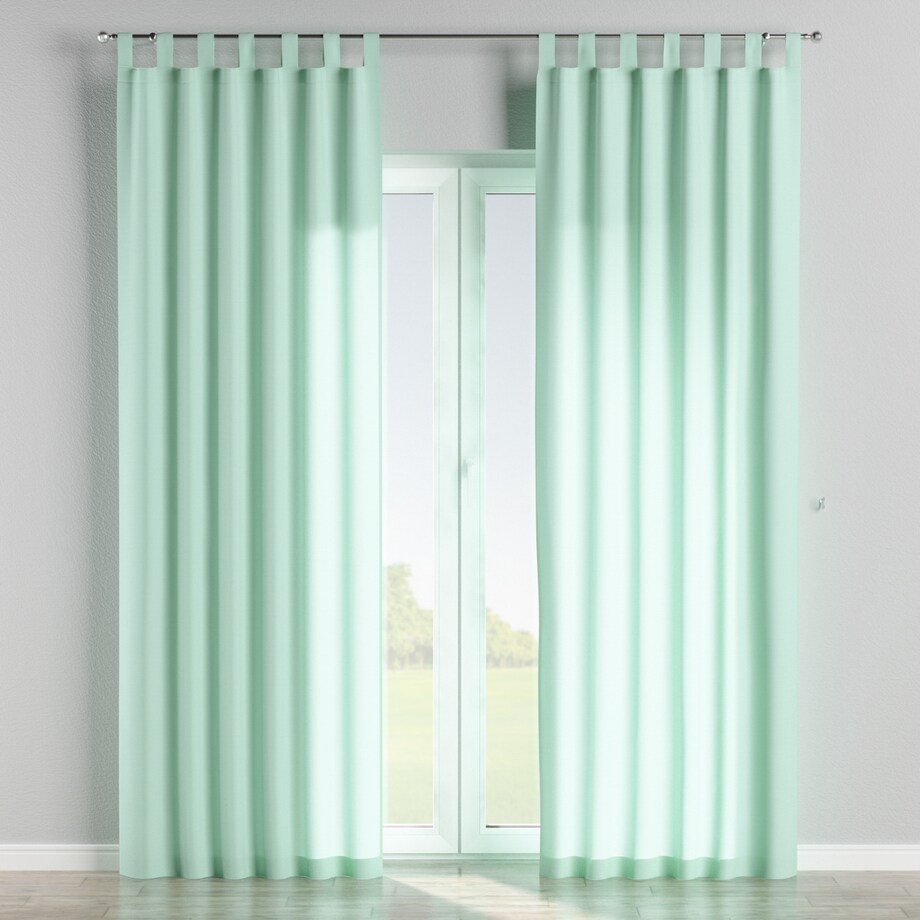 Zasłona na szelkach 1 szt. 130x245 turkusowo - miętowy