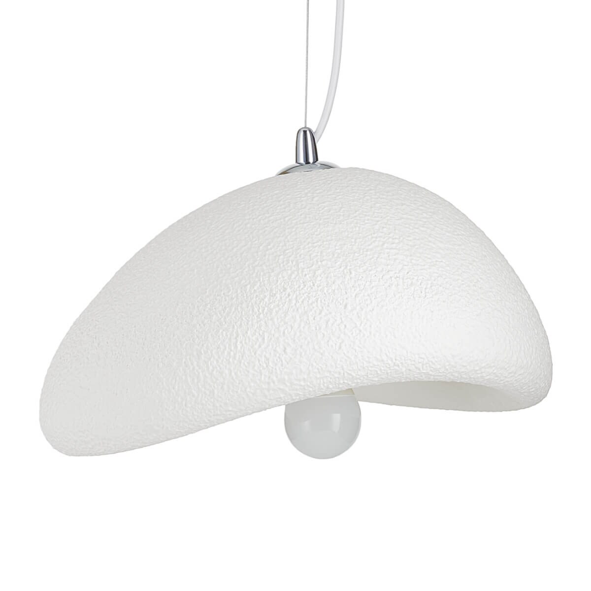 Zwieszana lampa jadalniana Stone DN426-300 kamień metal tworzywo biały