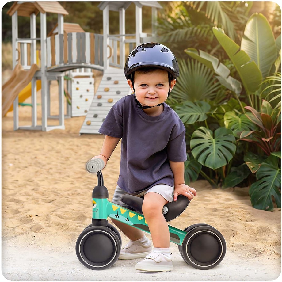 Rowerek biegowy Ricokids RK-606 trójkołowy jeździk dla dzieci lekki solidny Dino