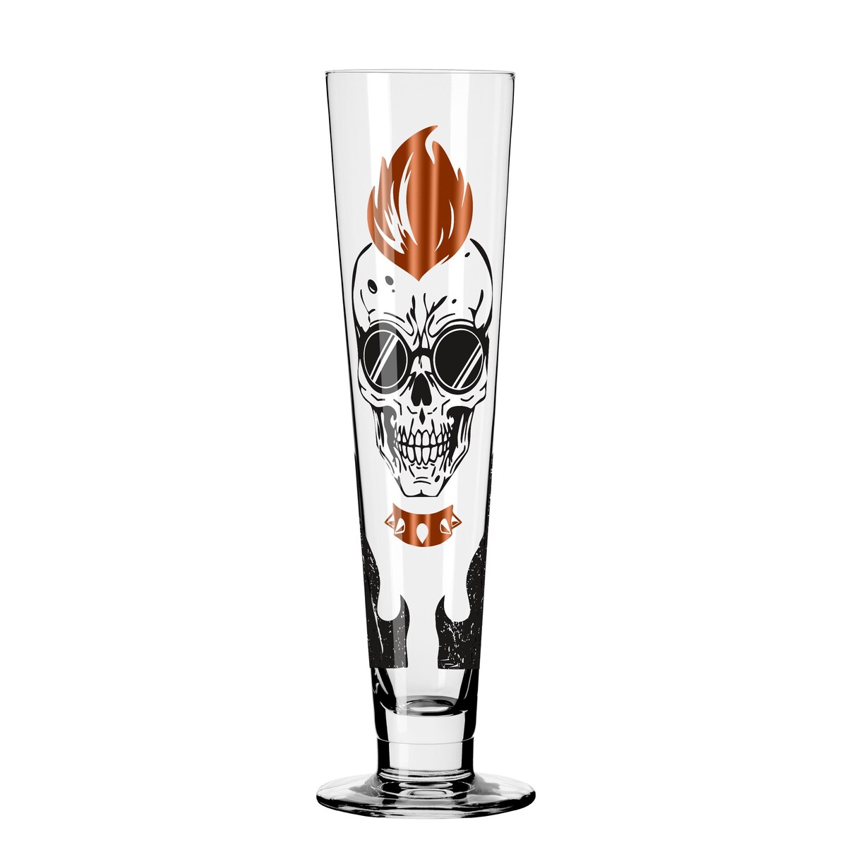 Ritzenhoff Szklanka do piwa kryształ 385 ml Heldenfest motyw czaszka tatuaż premium