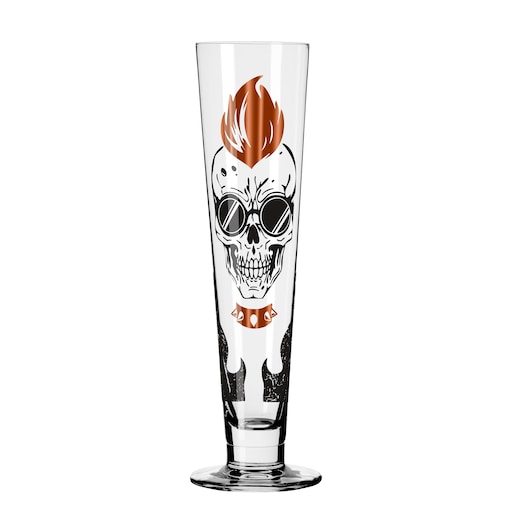 Ritzenhoff Szklanka do piwa kryształ 385 ml Heldenfest motyw czaszka tatuaż premium