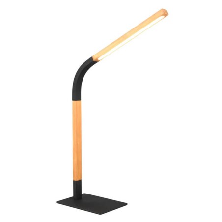 Drewniana lampka gabinetowa Norris 545210132 Trio LED 7W 3000K brązowa czarna