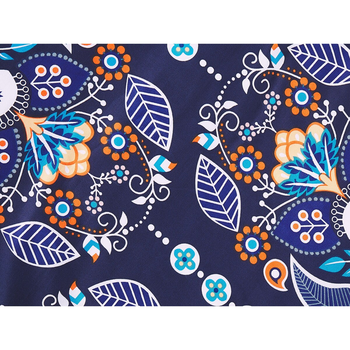 Komplet pościeli bawełnianej satynowej orientalny wzór 135 x 200 cm niebieski MADRONA