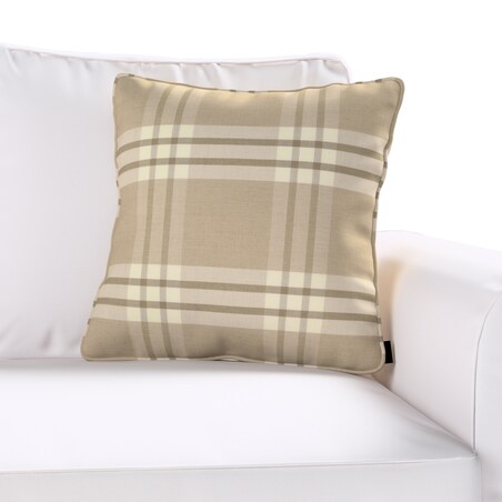 Poszewka Gabi na poduszkę 45x45 krata beżowa