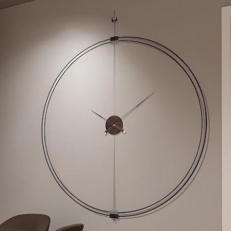 Zegar ścienny Doble Ring DW8211-90 obręcz drewno mosiądz, King Home