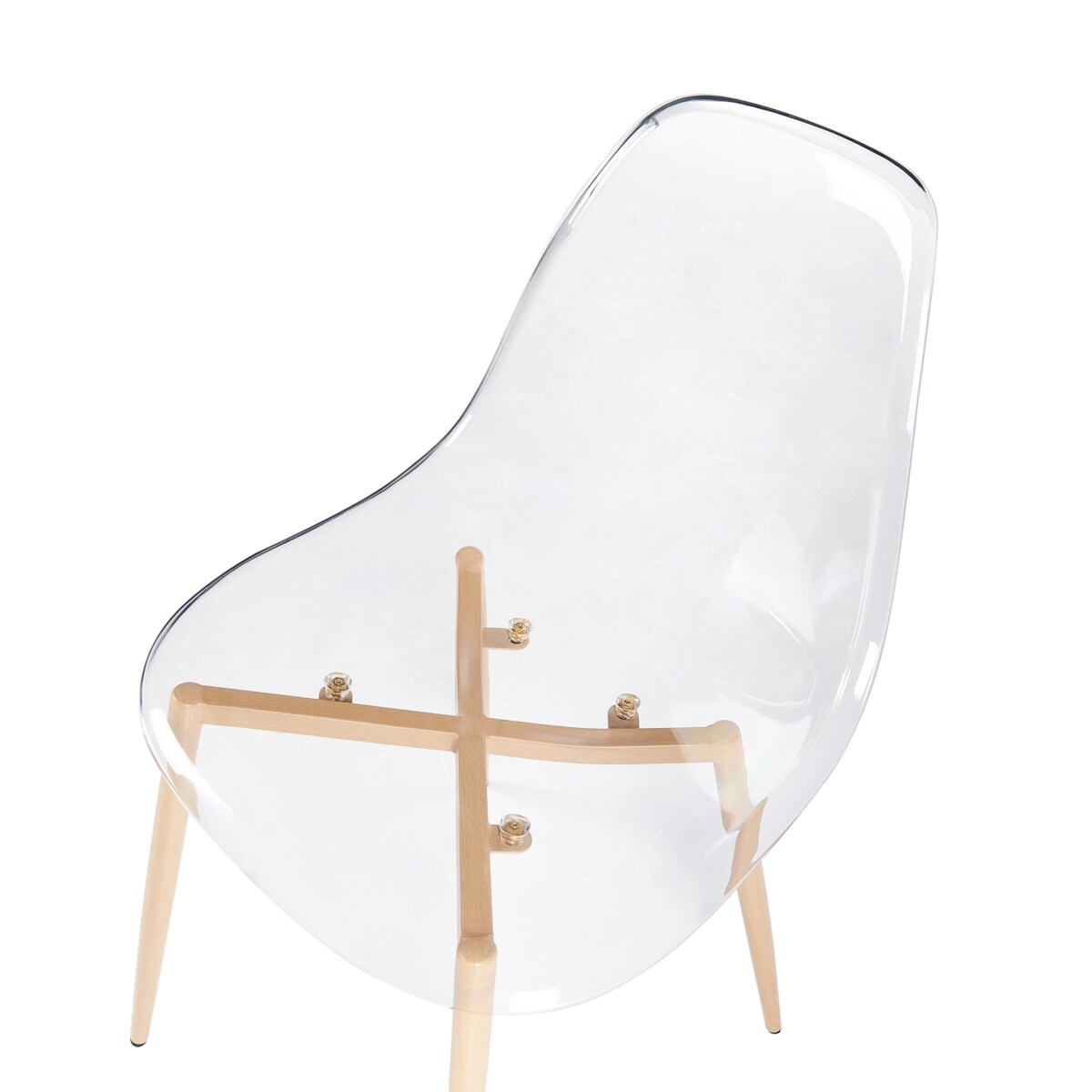 Zestaw 4 krzeseł TAKILMA Przezroczysty