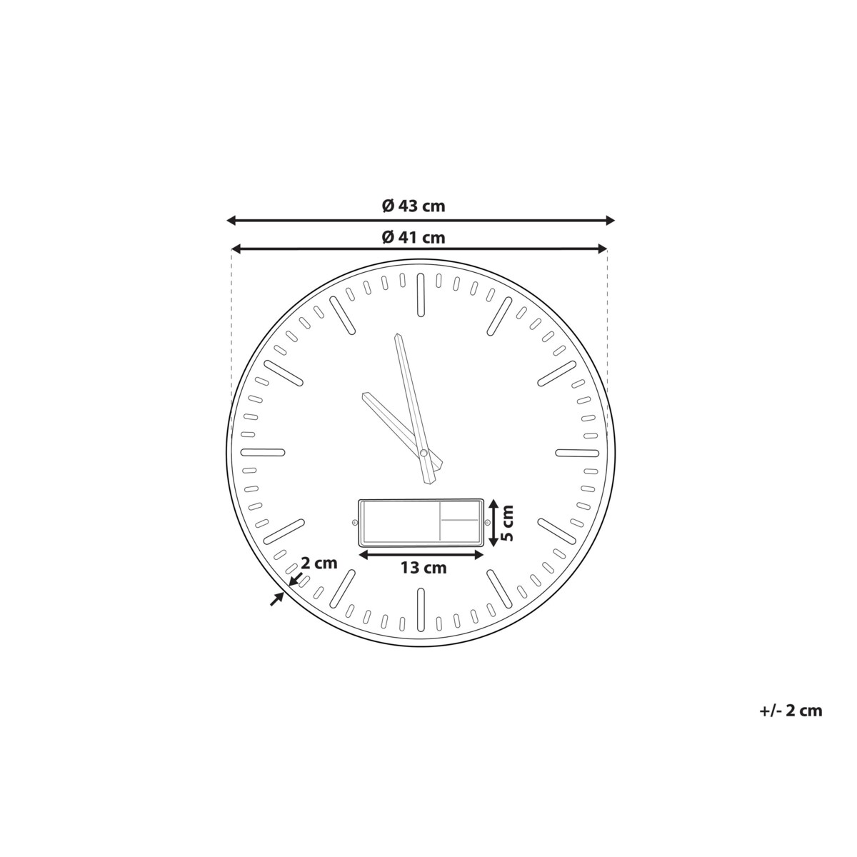 Zegar ścienny ø 43 cm brązowo-złoty BRUGG