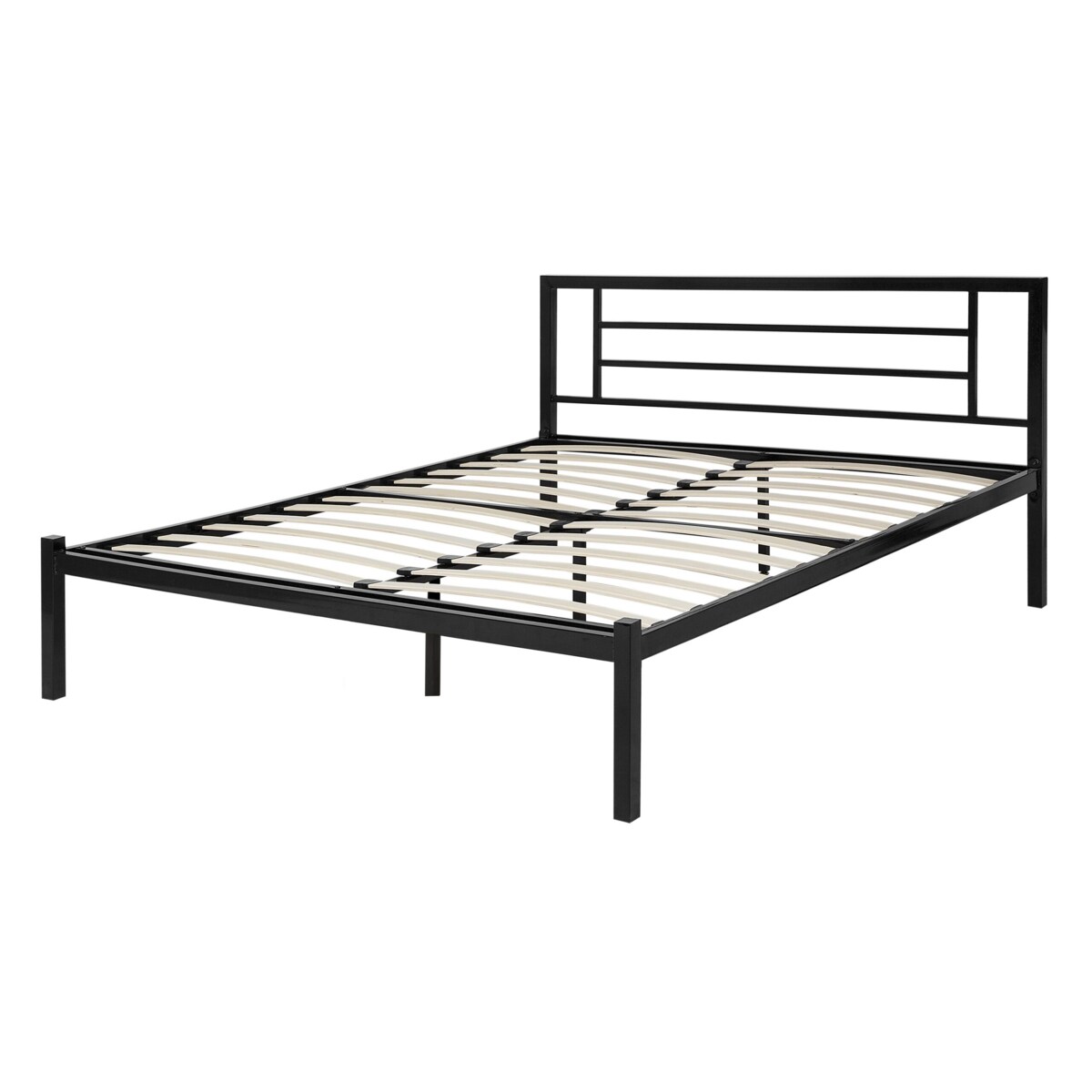 Łóżko metalowe 140 x 200 cm czarne CUSSET