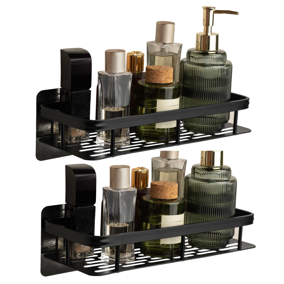 2 szt półka wisząca samoprzylepna loft ścienna łazienkowa pod prysznic