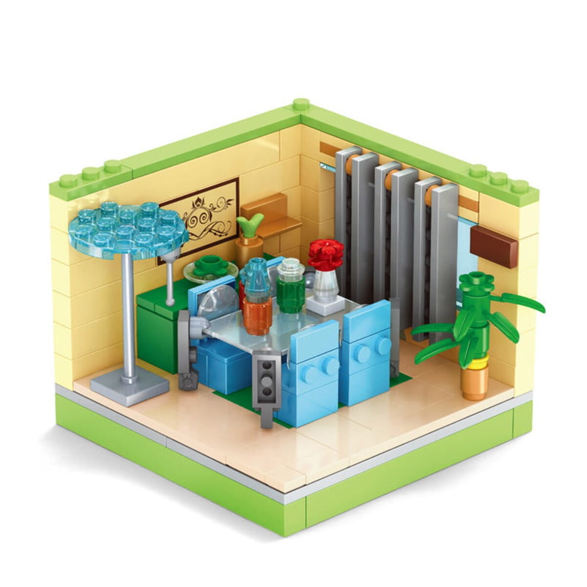 JADALNIA - mini pokoik z klocków - Ausini - 163 elementy