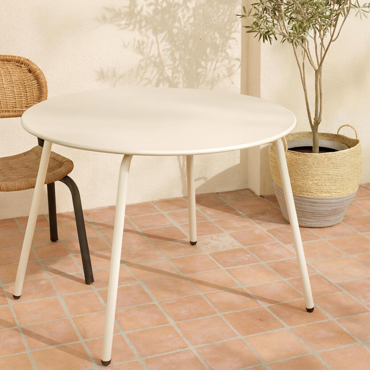 Okrągły stolik stalowy tarasowy RONDO, Ø 70 cm x 40 cm